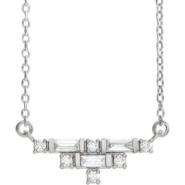 1/4 CTW Natural Diamond Art Deco Necklace
