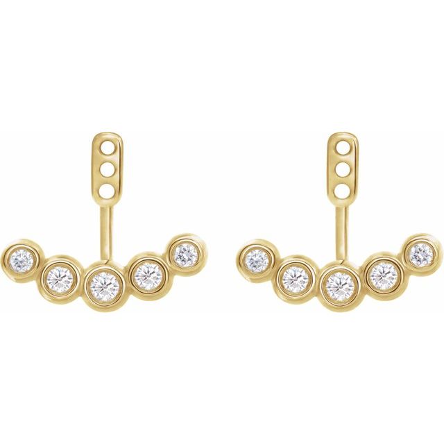 1/4 CTW Diamond Curved Front-Back Earring Jackets