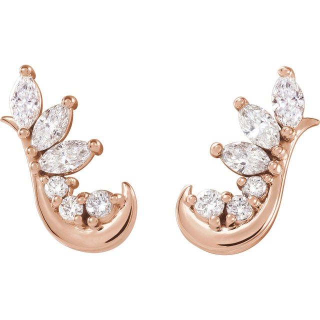 Marquise 1/4 CTW Natural Diamond Earring Climbers