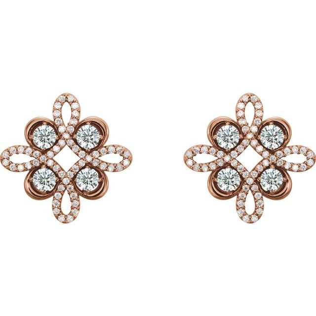 Round 3/4 CTW Natural Diamond Earrings