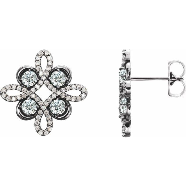 Round 3/4 CTW Natural Diamond Earrings