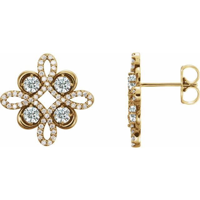 Round 3/4 CTW Natural Diamond Earrings