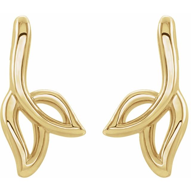 Freeform Leaf Earrings