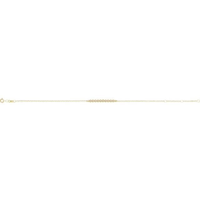 1/8 CTW Natural Diamond Bar 6 1/2-7 1/2" Bracelet