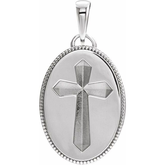 20.9x13.61mm Oval Cross Medal