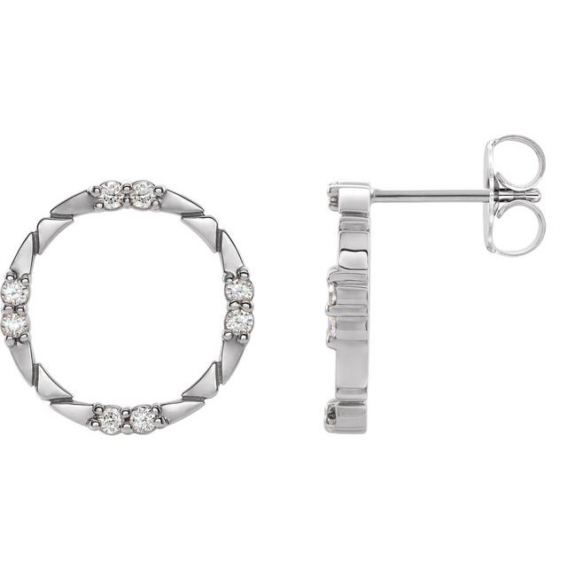 Round 1/5 CTW Natural Diamond Geometric Earrings