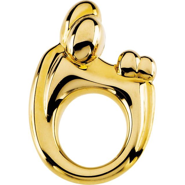 20.25x14mm Mother and Child Slide Pendant