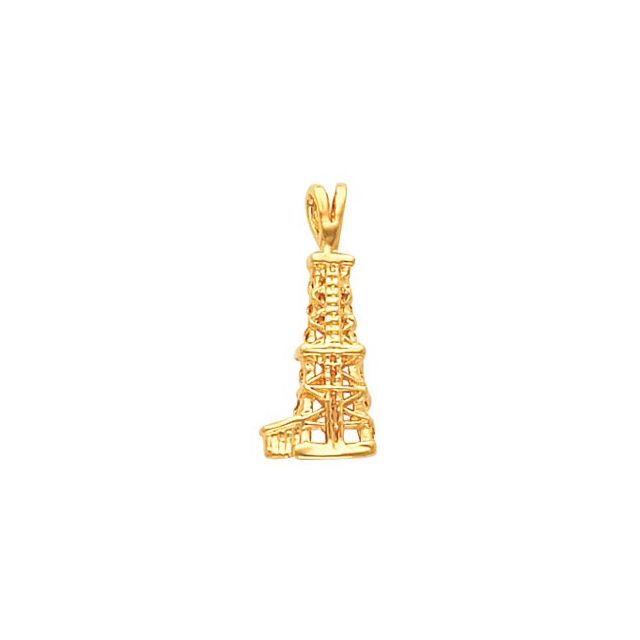 22x10mm Oil Derrick Pendant