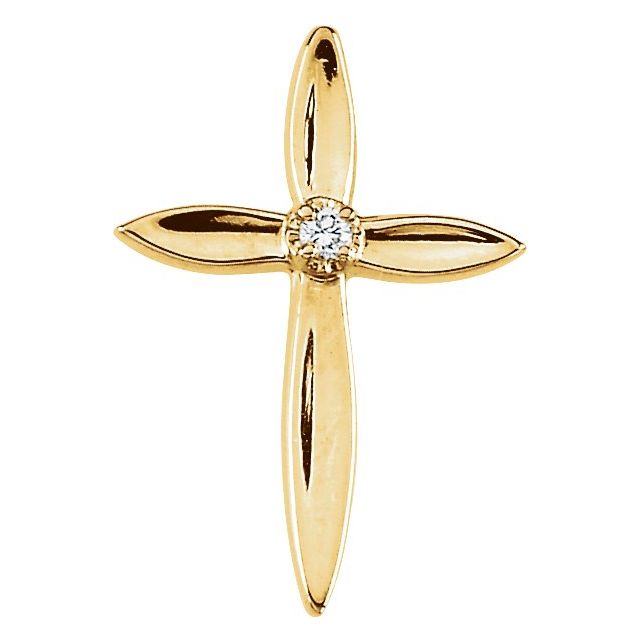 .02 CTW Natural Diamond Cross Lapel Pin