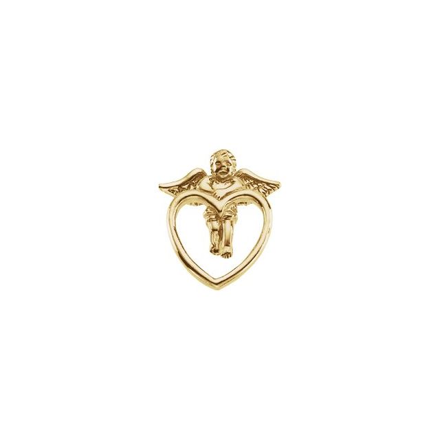 Cherub Angel with Heart Lapel Pin