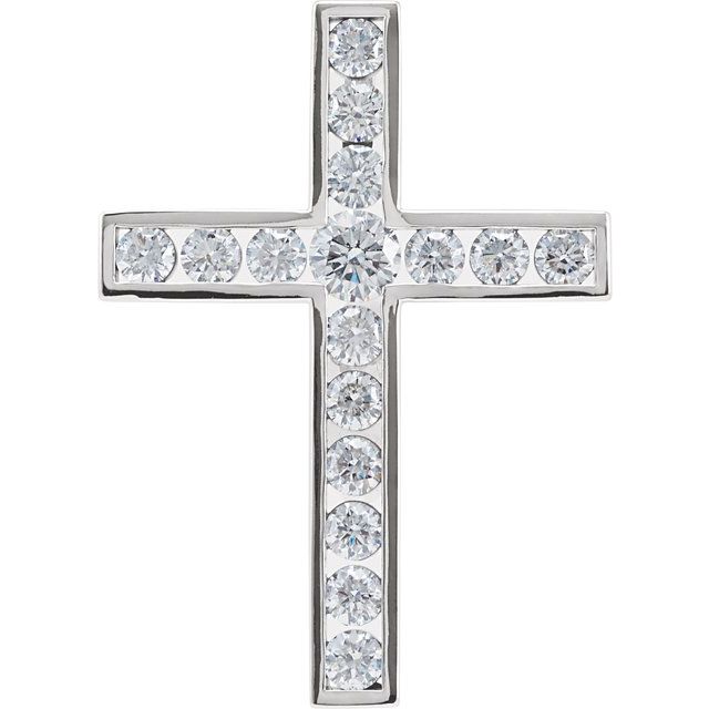 1/3 CTW Diamond 20.4x14.9mm Cross Pendant