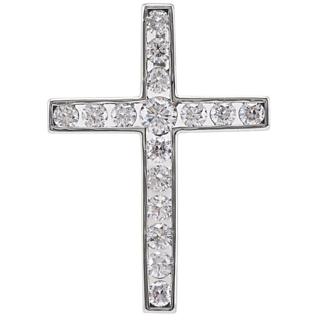 1/3 CTW Diamond 20.4x14.9mm Cross Pendant