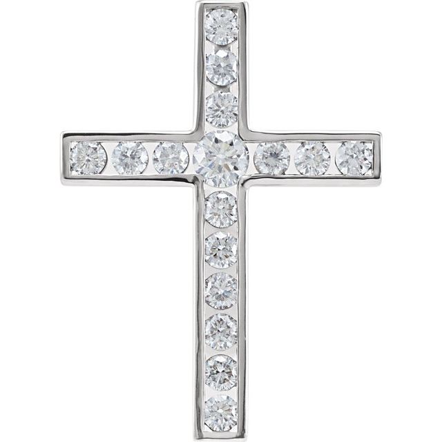 1/3 CTW Diamond 20.4x14.9mm Cross Pendant