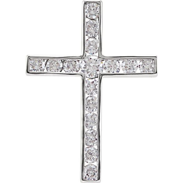 1/3 CTW Diamond 20.4x14.9mm Cross Pendant