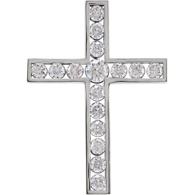 1/3 CTW Diamond 20.4x14.9mm Cross Pendant