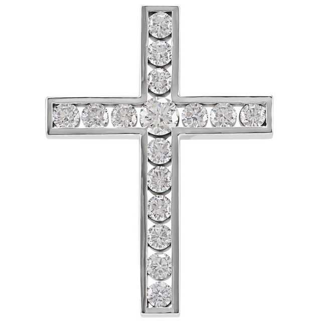1/3 CTW Diamond 20.4x14.9mm Cross Pendant