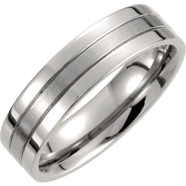 Titanium 6mm Grooved Band