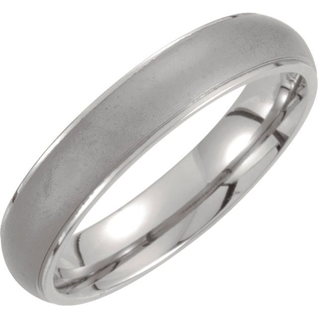 Titanium 5mm Oxidized Center Ridged Band