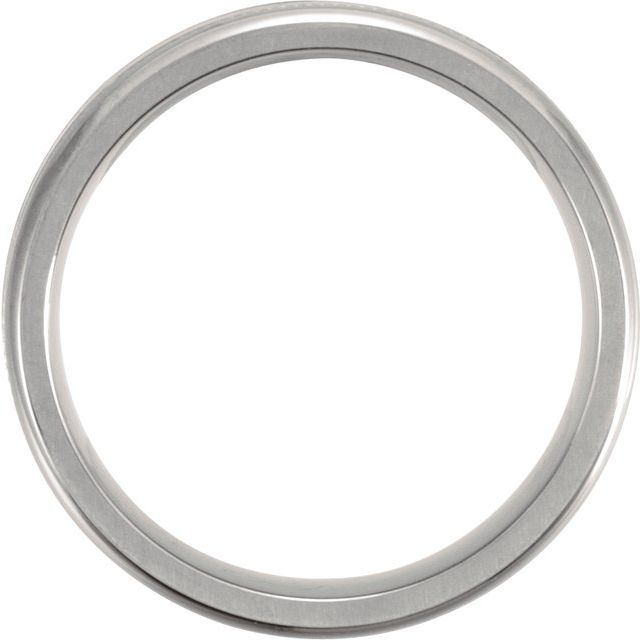 Titanium 7mm Satin Finish Center & Polished Milgrain Band