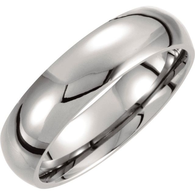 Titanium 6mm Domed Polished Band