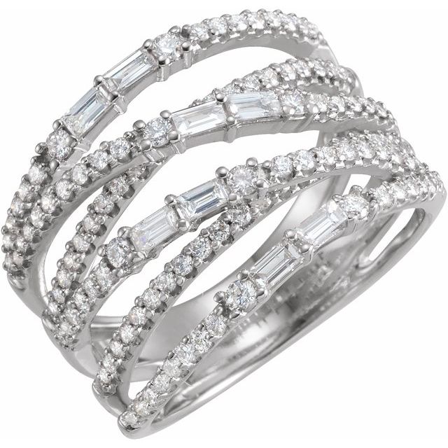1 CTW Natural Diamond Negative Space Ring