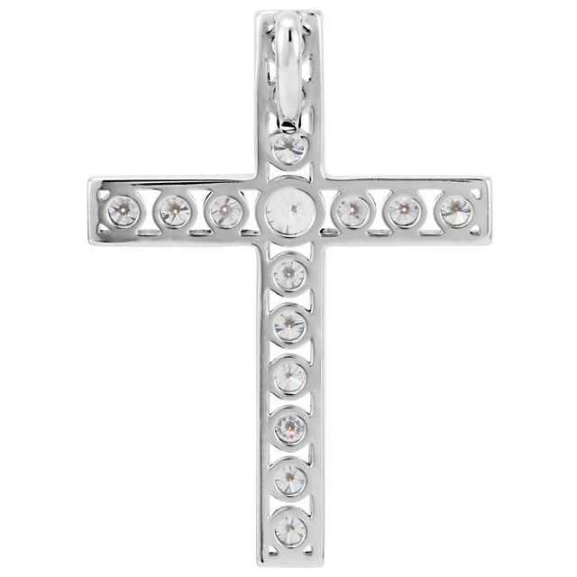 1/3 CTW Diamond 20.4x14.9mm Cross Pendant