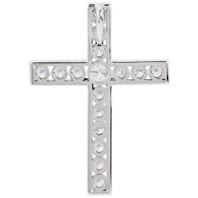 1/3 CTW Diamond 20.4x14.9mm Cross Pendant