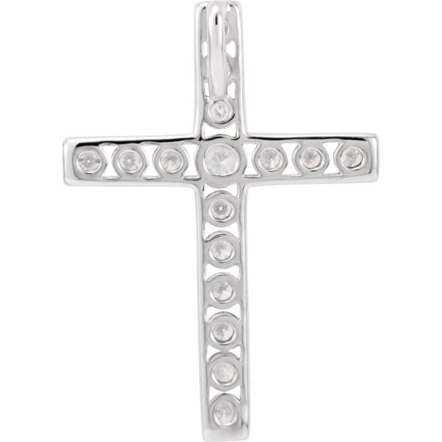 1/3 CTW Diamond 20.4x14.9mm Cross Pendant
