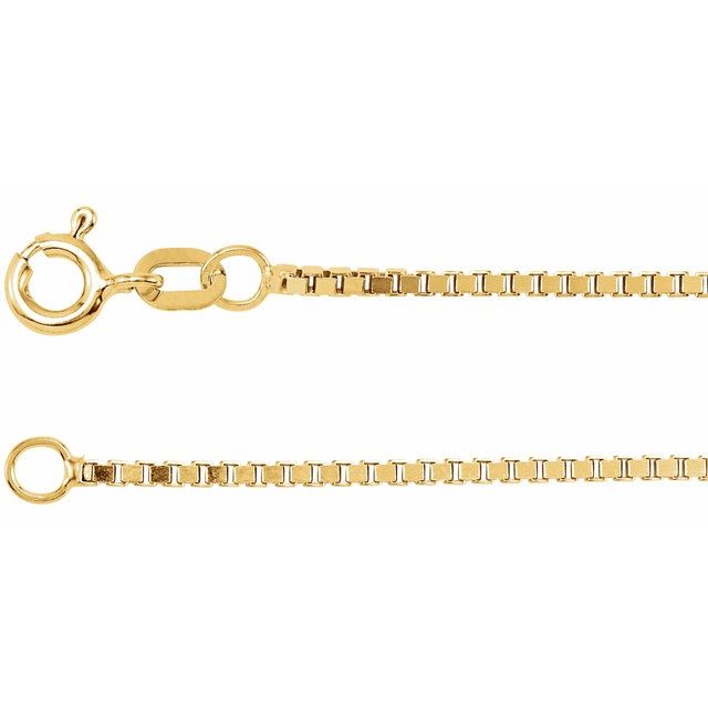 1.3mm Diamond-Cut Box Chain
