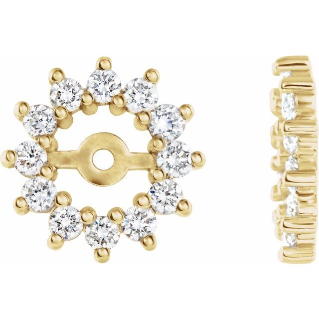 3/8 CTW Diamond Earring Jackets with 4.2mm ID