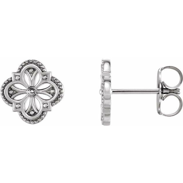Vintage-Inspired Clover Earrings