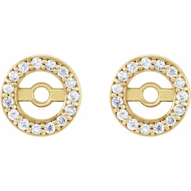 .08 CTW Natural Diamond Earring Jackets with 3.6mm ID