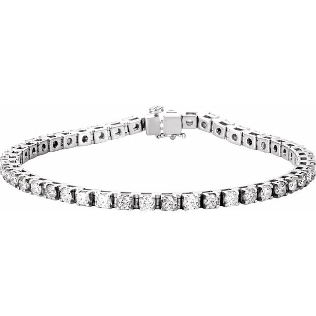 Round 4 3/4 CTW Lab-Grown Diamond Line Bracelet