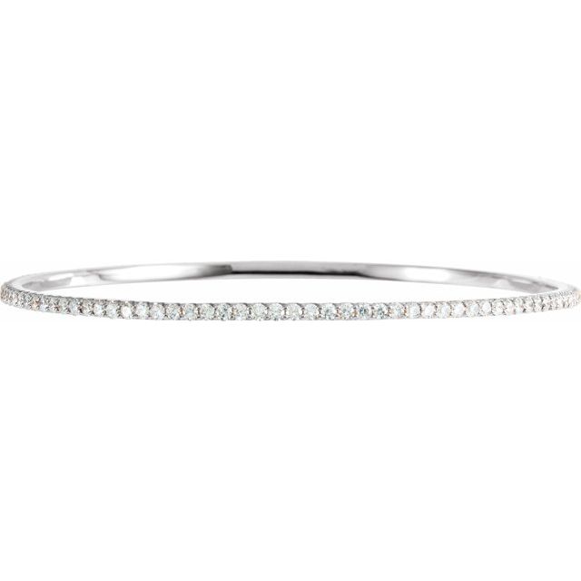 Round 3 CTW Lab-Grown Diamond Stackable Bangle 8" Bracelet