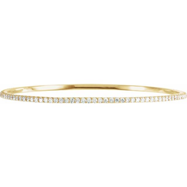 Round 3 CTW Lab-Grown Diamond Stackable Bangle 8" Bracelet