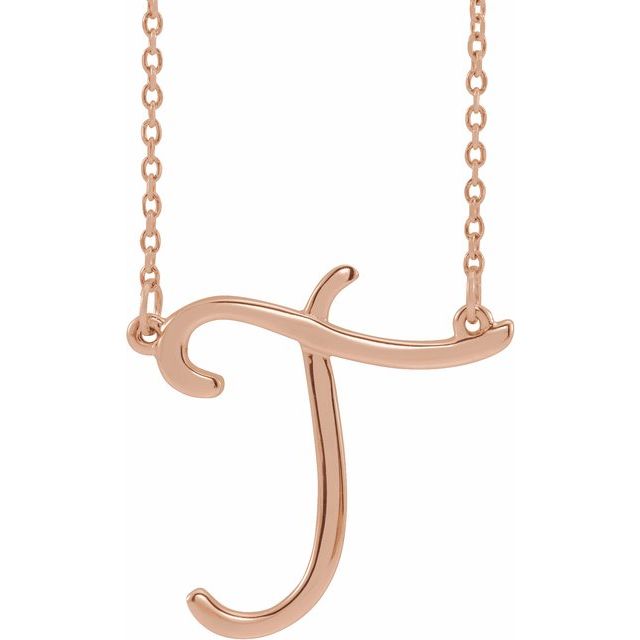 Script Initial A Necklace