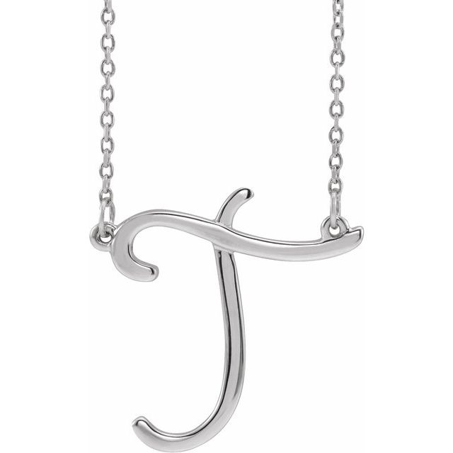 Script Initial A Necklace