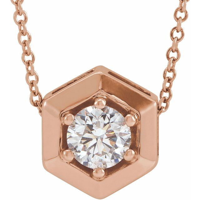 Round 1/2 CT Lab-Grown Diamond Geometric Necklace