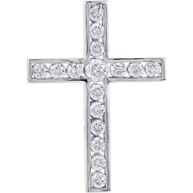 1/3 CTW Diamond 20.4x14.9mm Cross Pendant