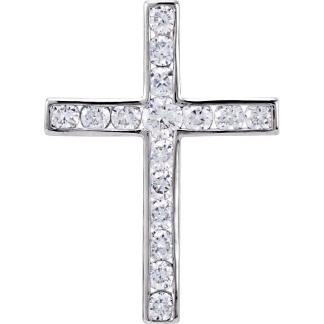 1/3 CTW Diamond 20.4x14.9mm Cross Pendant