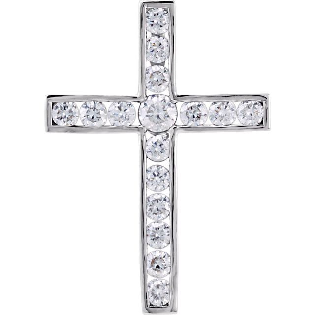 1/3 CTW Diamond 20.4x14.9mm Cross Pendant