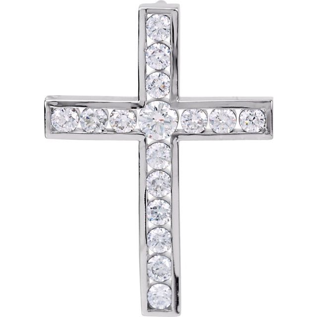 1/3 CTW Diamond 20.4x14.9mm Cross Pendant