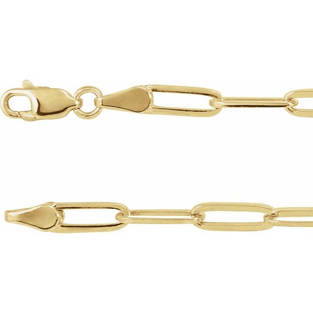 3.85mm Paperclip-Style Chain