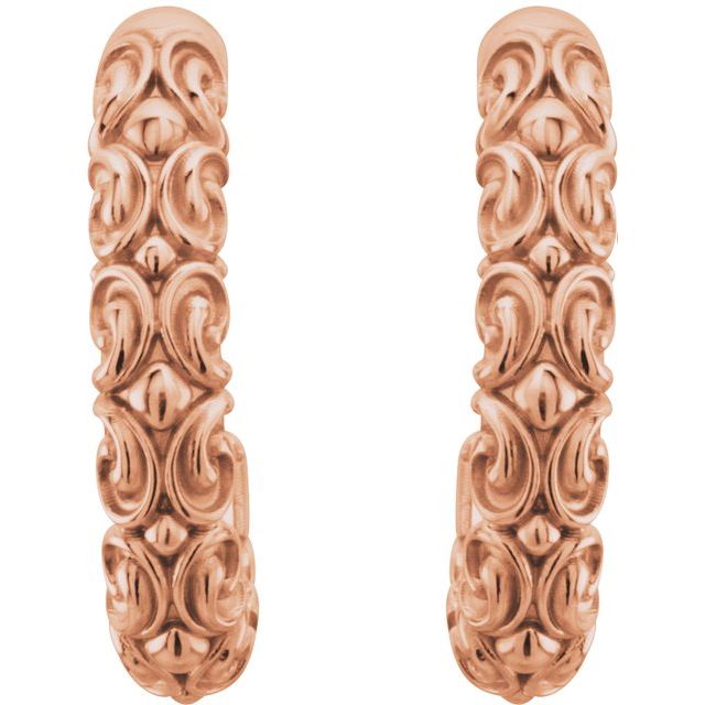 20mm Sculptural J-Hoop Earrings