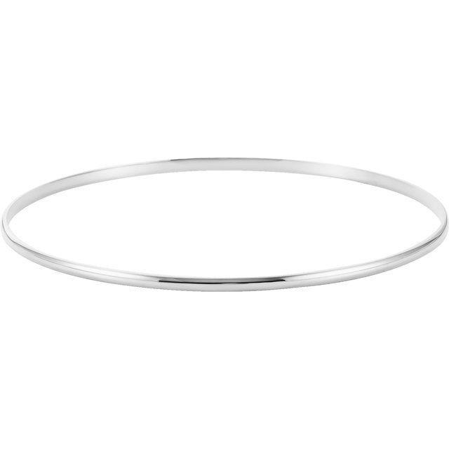 2mm Half Round Bangle 7 1/2" Bracelet