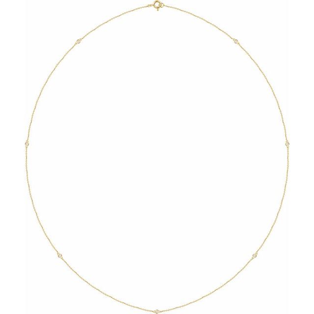 1/4 CTW Lab-Grown Diamond 7-Station Necklace