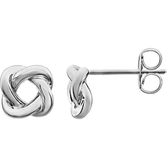 7x7mm Knot Earrings