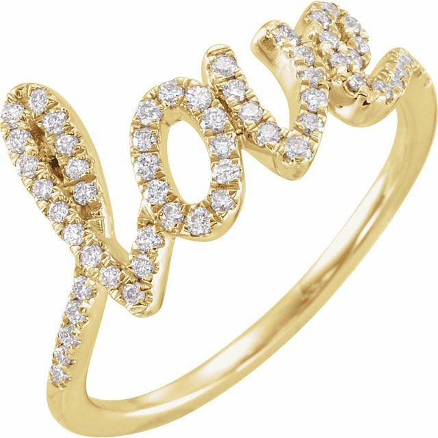 1/4 CTW Natural Diamond Love Ring