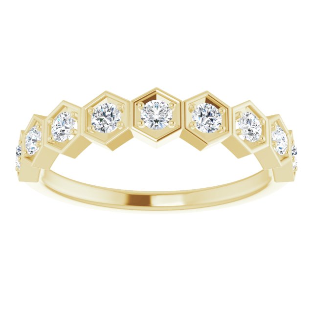 Round 3/8 CTW Lab-Grown Diamond Stackable Ring