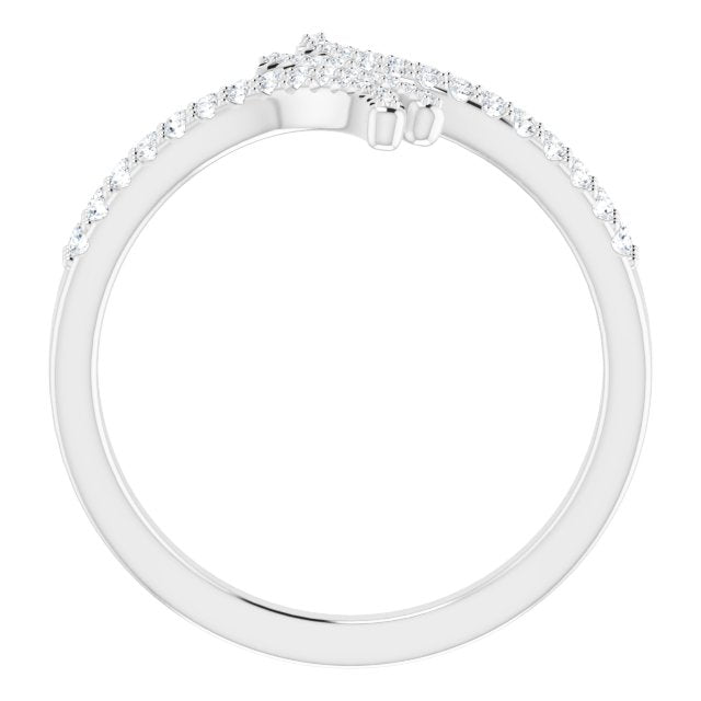 1/4 CTW Natural Diamond Bypass Ring